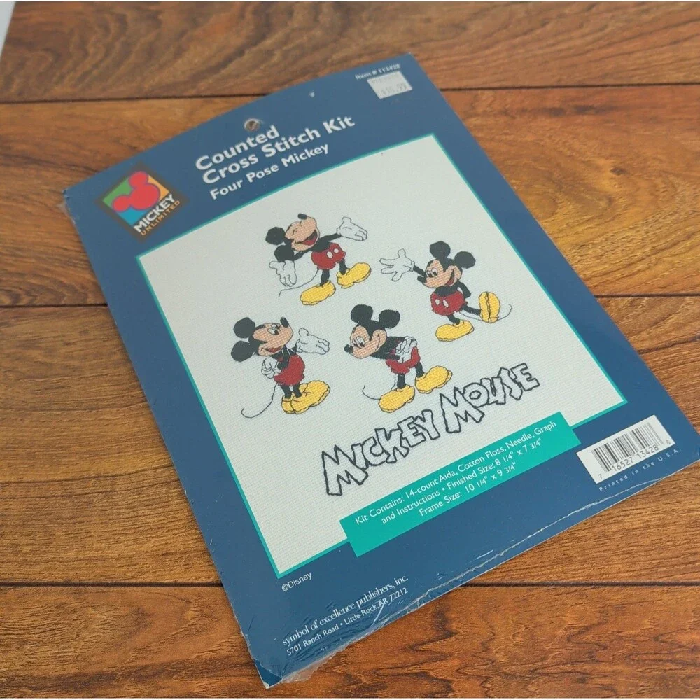 MICKEY Unlimited Four Pose Mickey Counted Cross Stitch Disney 113428 NEW SEALED